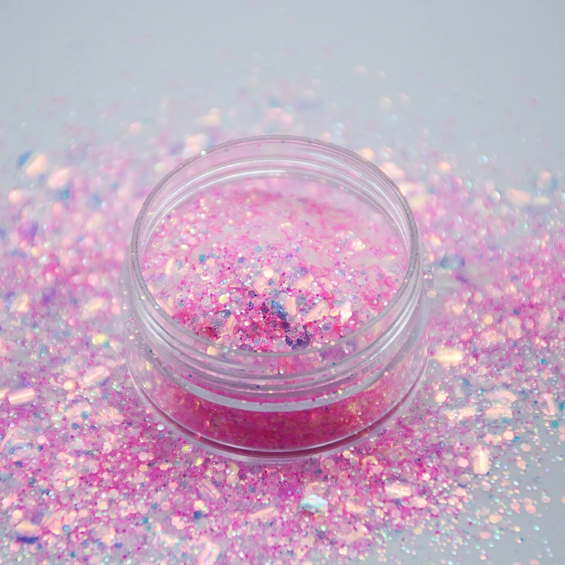 Fashion box package various color and shapes wholesale bulk glitter for  glitter powder glitter dust