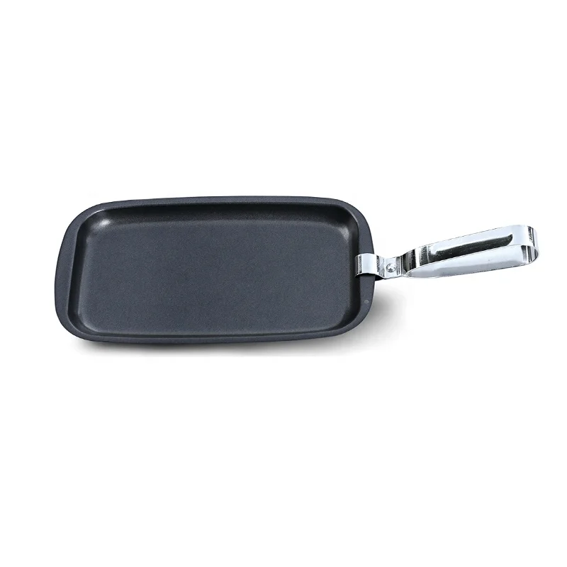 
High Quality Cheese pan BBQ grill Pan with folding handle 