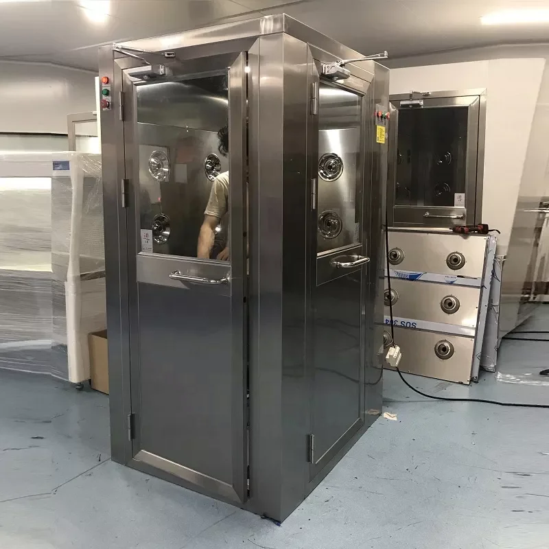 Модульная электронная блокировка для чистой комнаты автоматическая двухдверная воздушная душевая комната