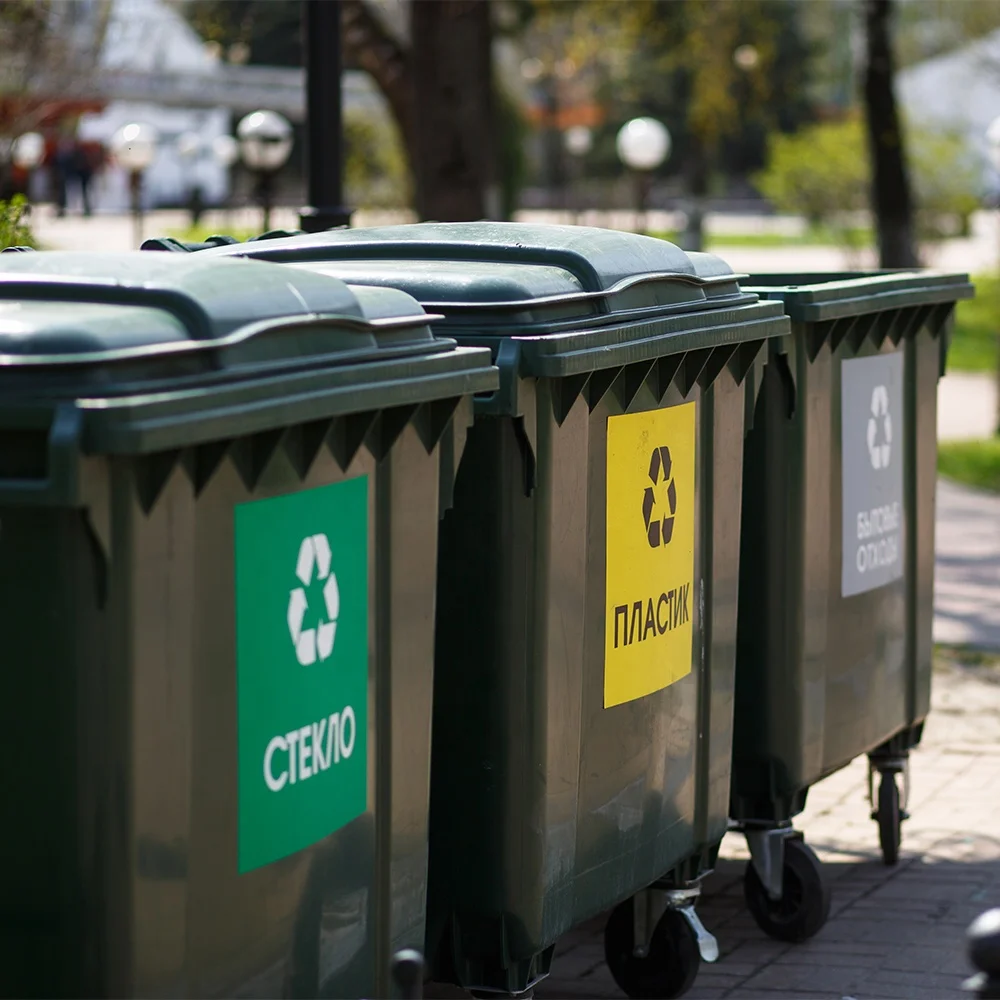 High Capacity Plastic Garbage Bins Garden Outdoor Mobile Waste Container 1100l