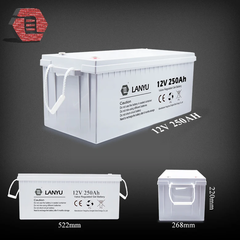 
Deep cycle gel solar battery 12v 1000ah with 4*12v 250ah 