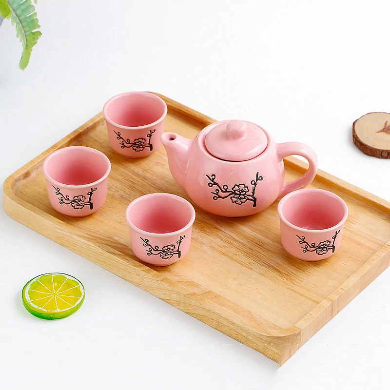 Traditional Porcelain Porcelain Teapot Set With Flower Decal And Pattern In Gift Boxes For Wedding Gifts