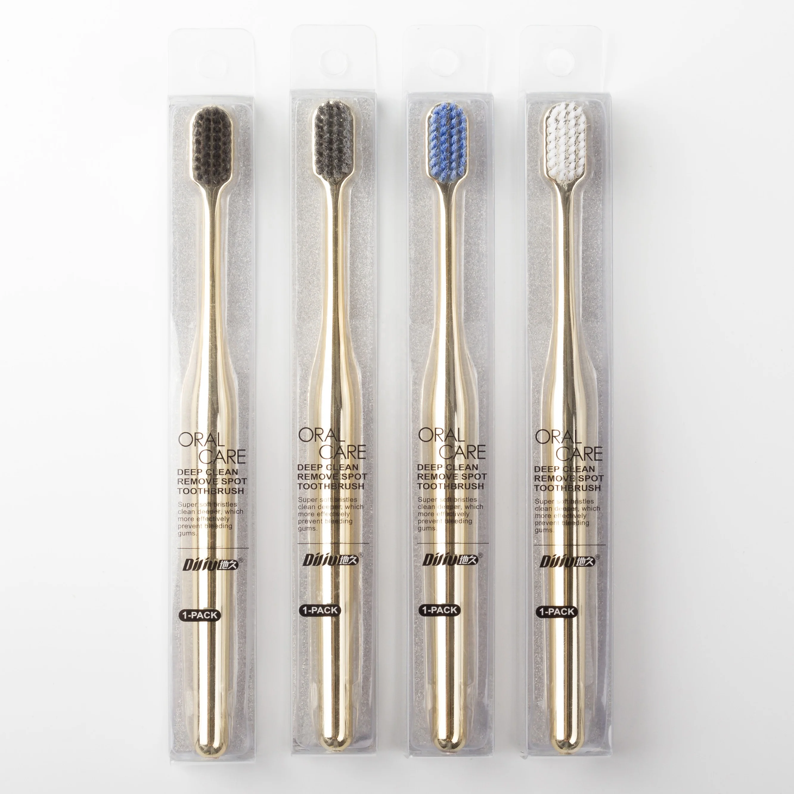 
2020 New products hot selling professional golden handle adult toothbrush 