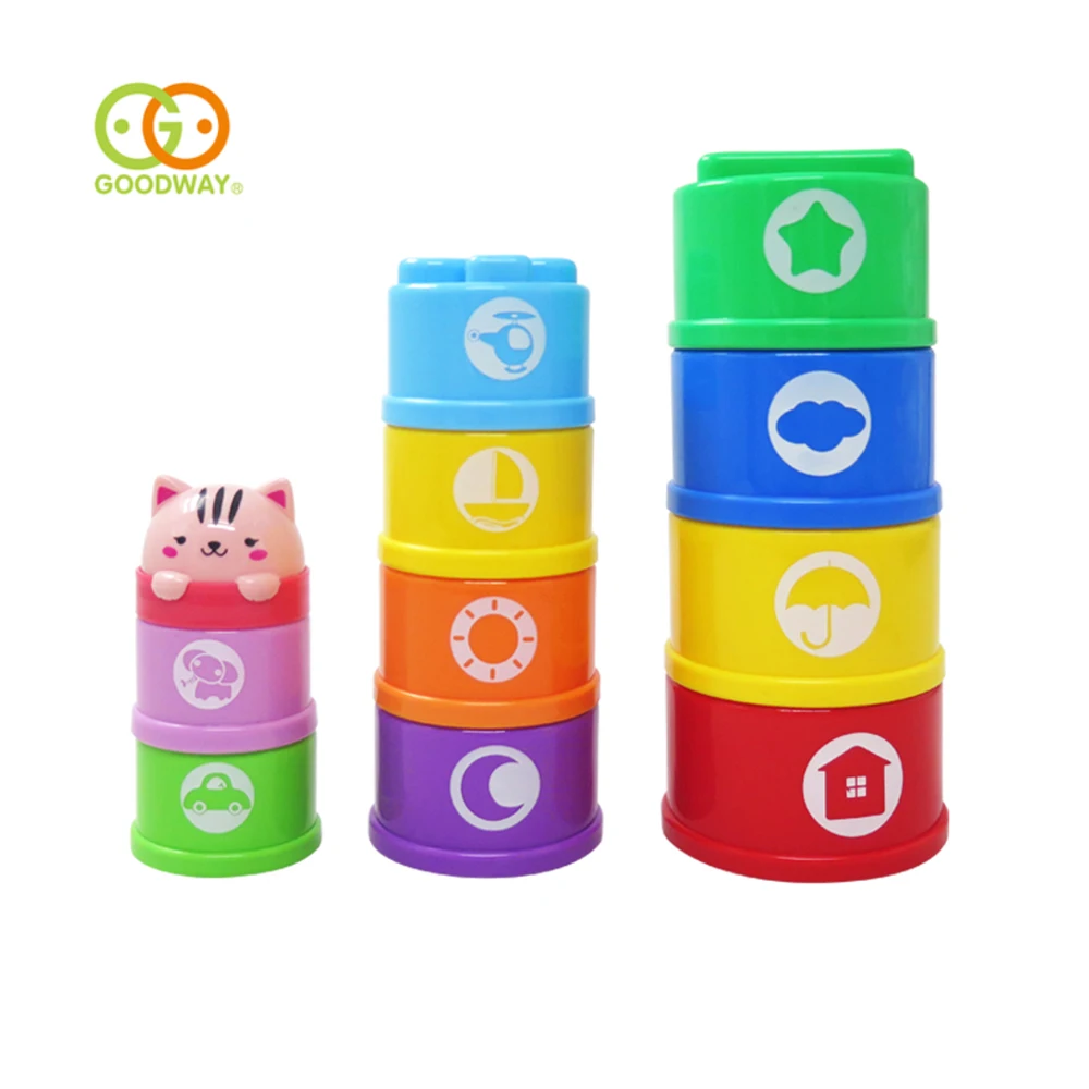 Baby Bath Funny Water Game Sport Stacking Plastic Cups toys