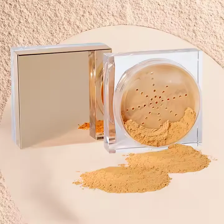 Private Label Oil Control Long Lasting Face Setting Loose Powder Custom Logo Talc Free Pink Blurring Makeup Loose Setting Powder