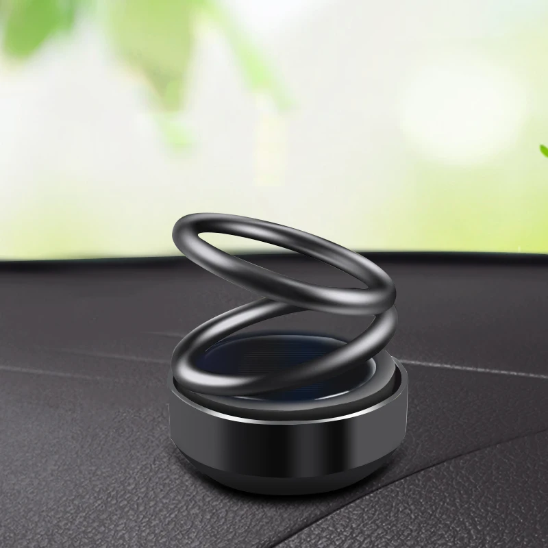 Double ring Rotating car perfume fragrance Alloy diffuser Car Solar Perfume luxury car air freshener