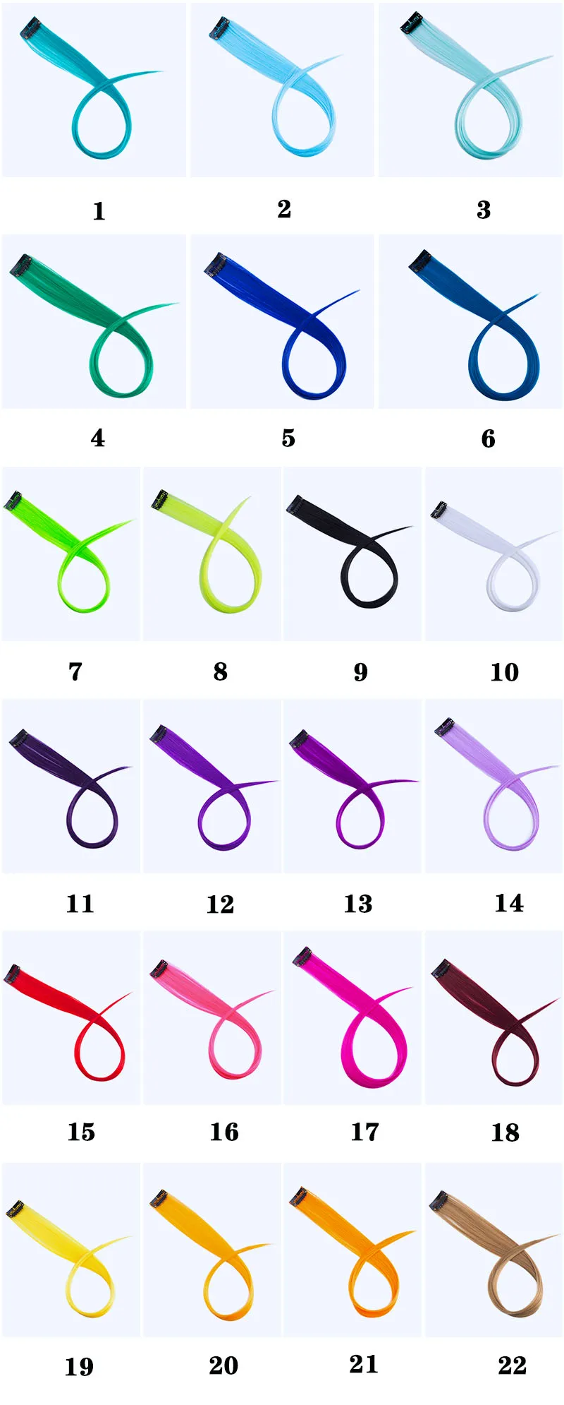 Wholesale 20 Inch 10g Clip In Hair Extension Seamless Synthetic Fiber Hair for woman