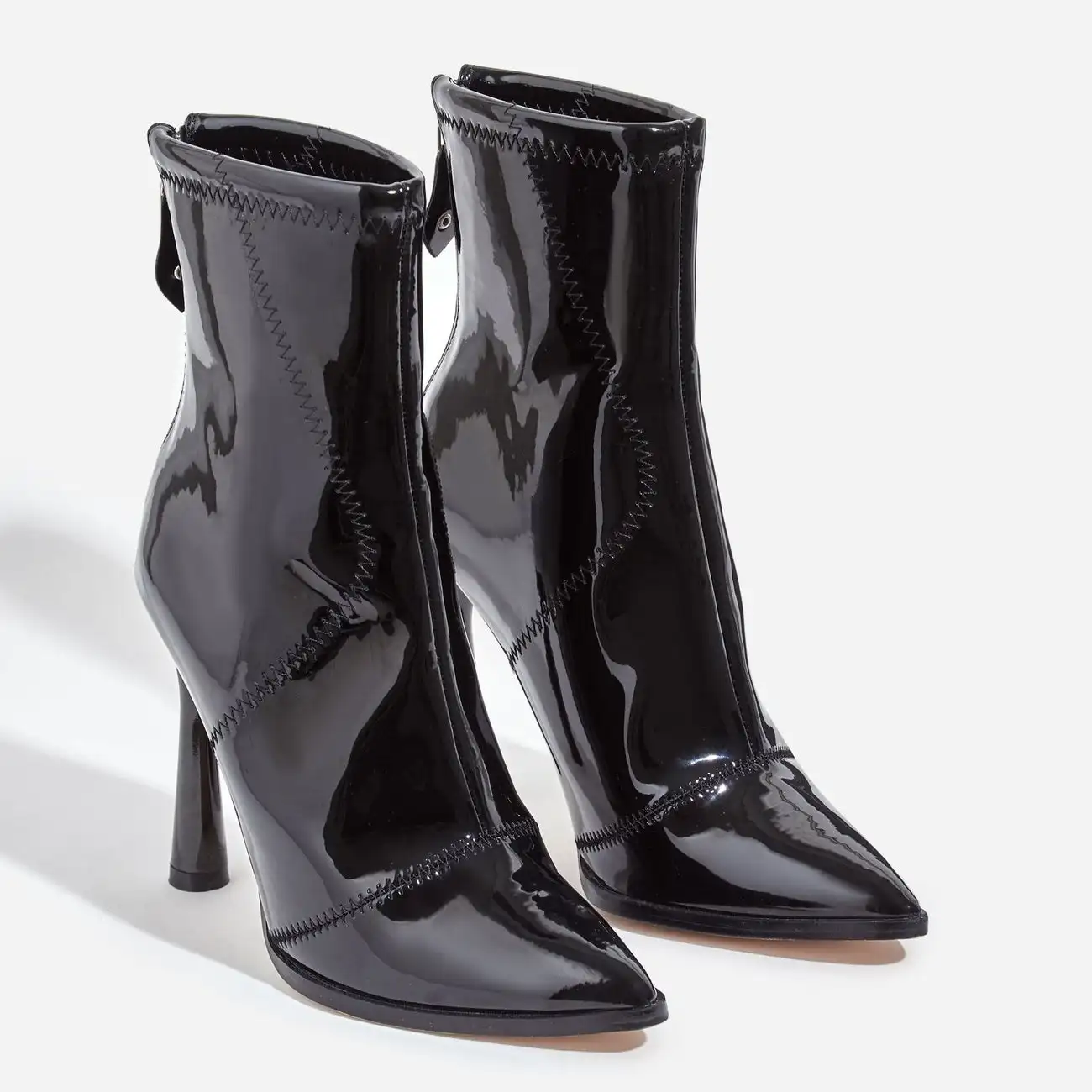 
2019 Women Ankle Boots High Heel Ladies Heel Boots Shoes Knit Sock Boots 