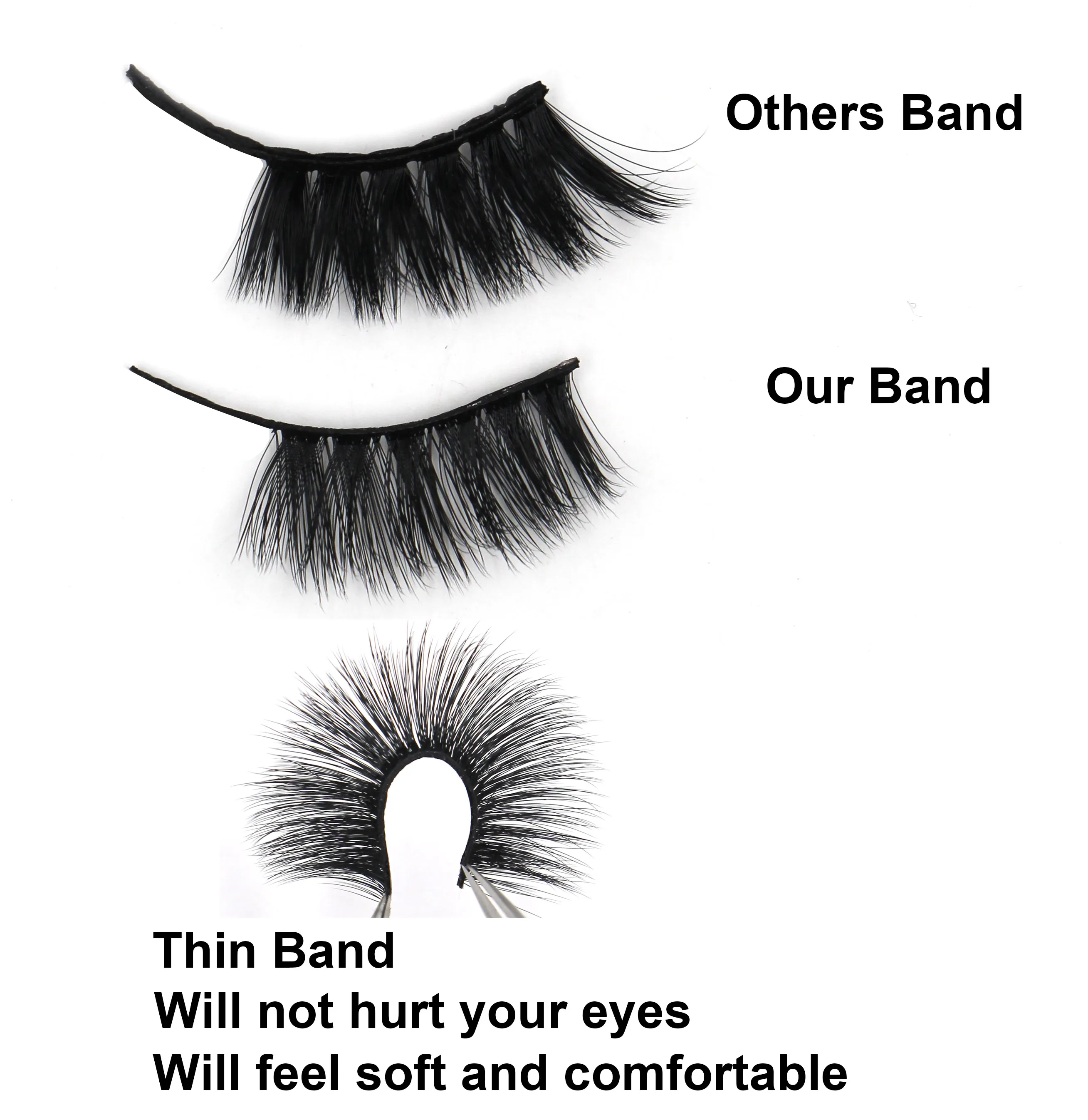 
NO.27 makeup private label wholesale 100% handmade faux mink false eyelash 