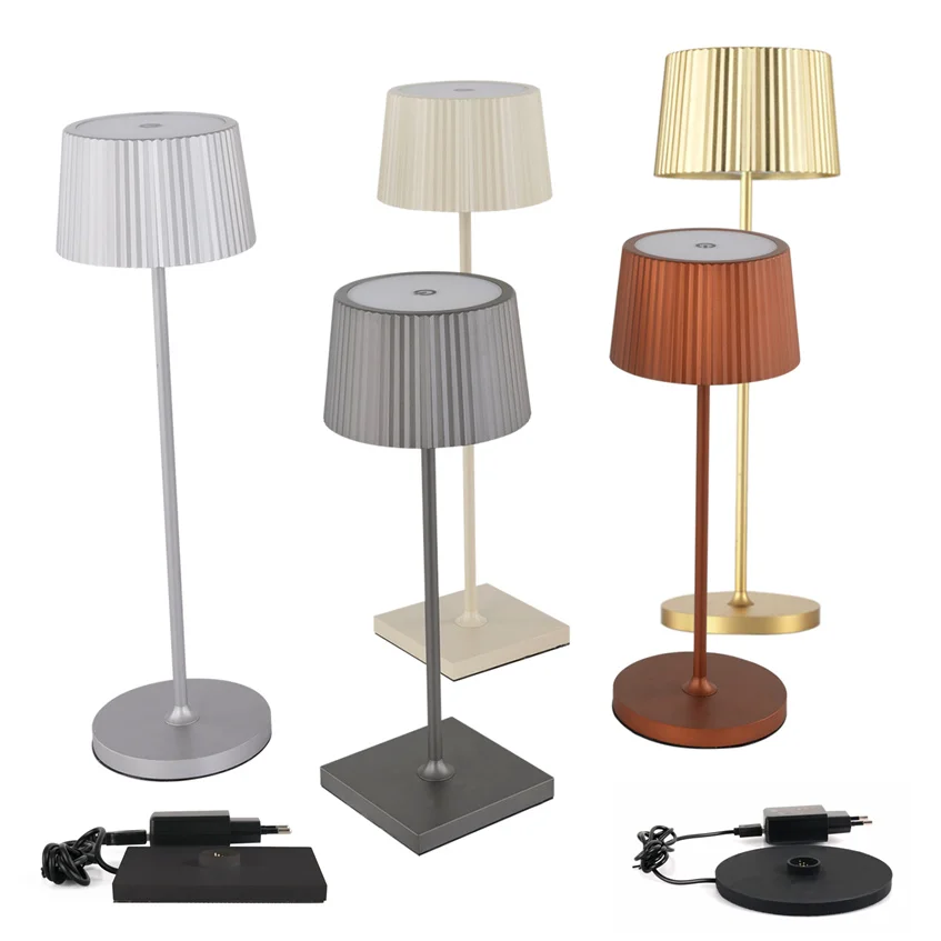 IP54 outdoor camping rechargeable portable dimmer switch led table luxury home decor modern table lamp with wireless charging