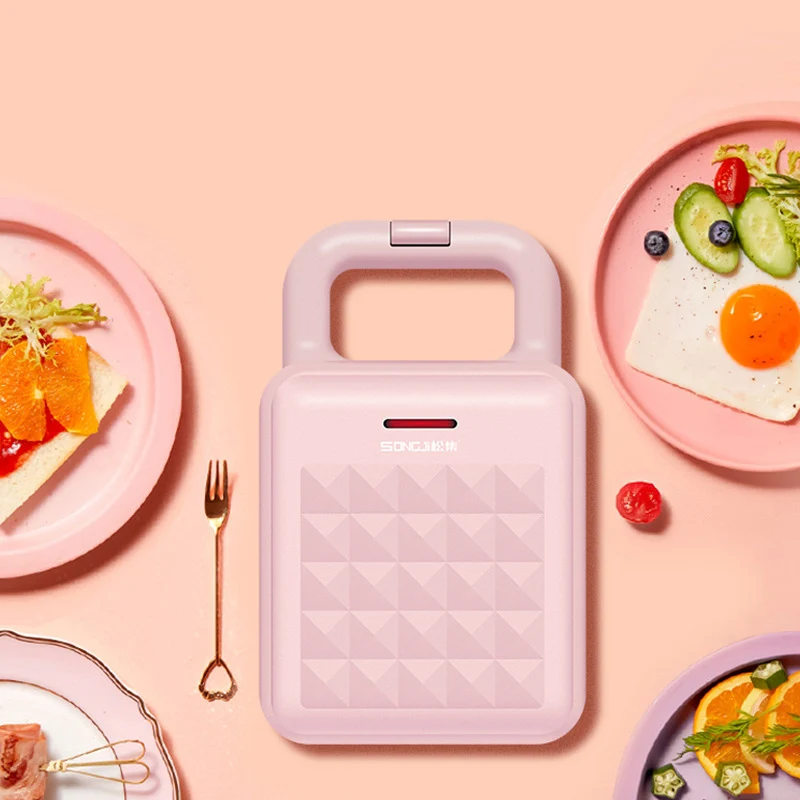 Replaceable Plate Ice Cream Cone Belgian Sandwich Pancake Electric Mini Waffle Maker