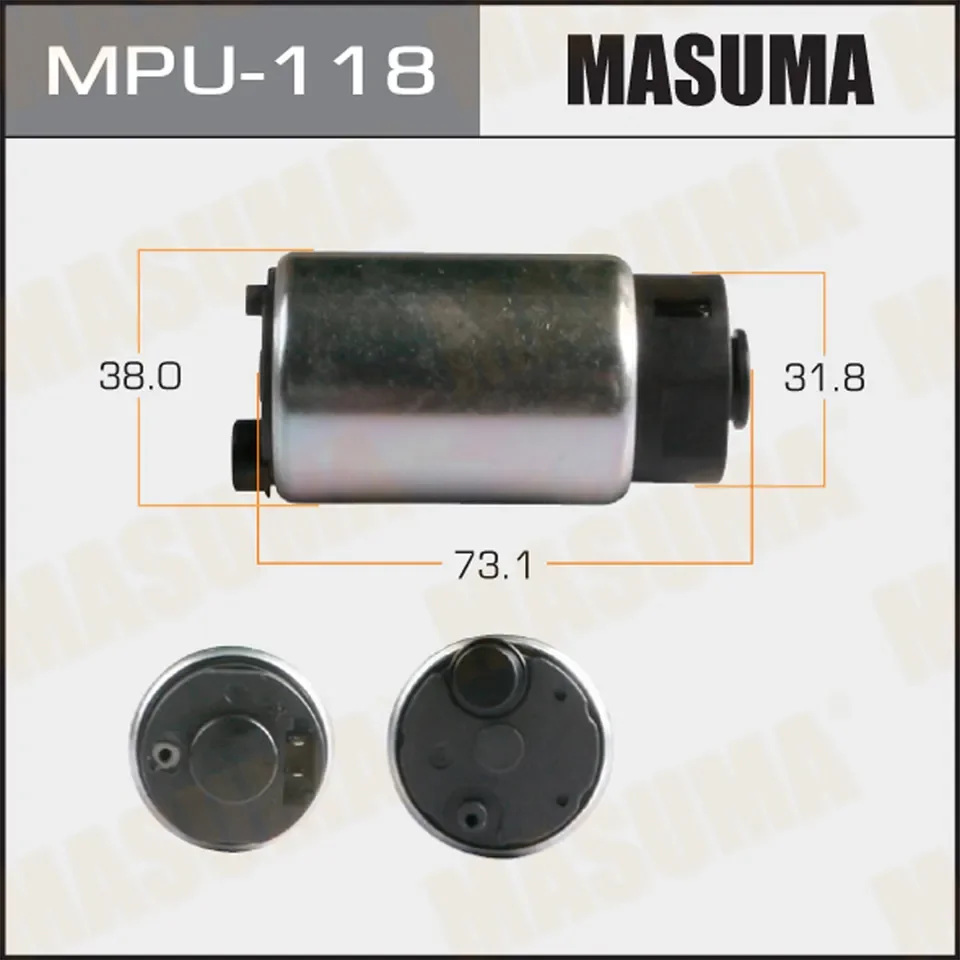 MPU-118 MASUMA Auto Parts High Pressure Fuel Pump 12V Universal Electric Fuel Pump for Chevrolet Toyota Hyundai KIA BMW E2068