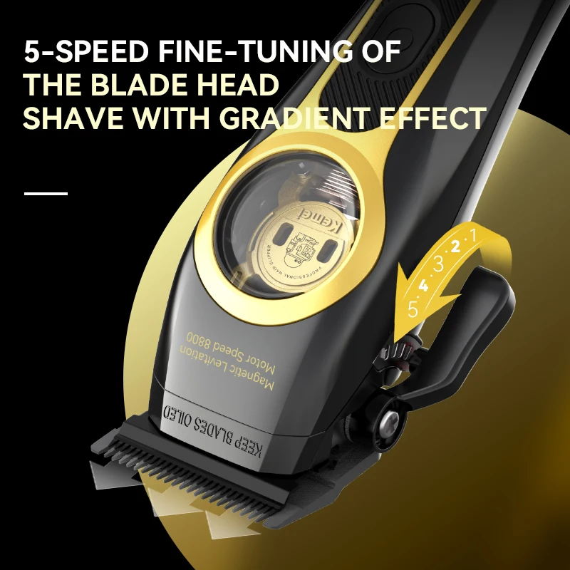 KM-2373 Manufacturer Professional Barber Trimmer Cordless Hair Trimmer Hair Cutting Clipper With Charging Base