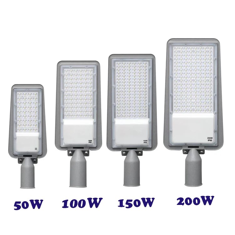 50 watt 100 watt 150 watt 200 watt DOB driver slim design ip65 aluminium housing new model ac led street light