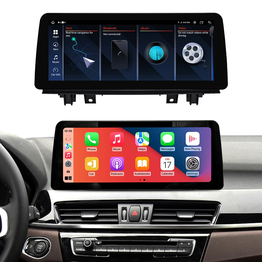 12.3Inch 8Core Hd1920*720 Screen Auto Carplay Android 14 For Bmw X1 F48 F49 EVO 2018 2019 Bt Gps 4Glte Wifi Radio