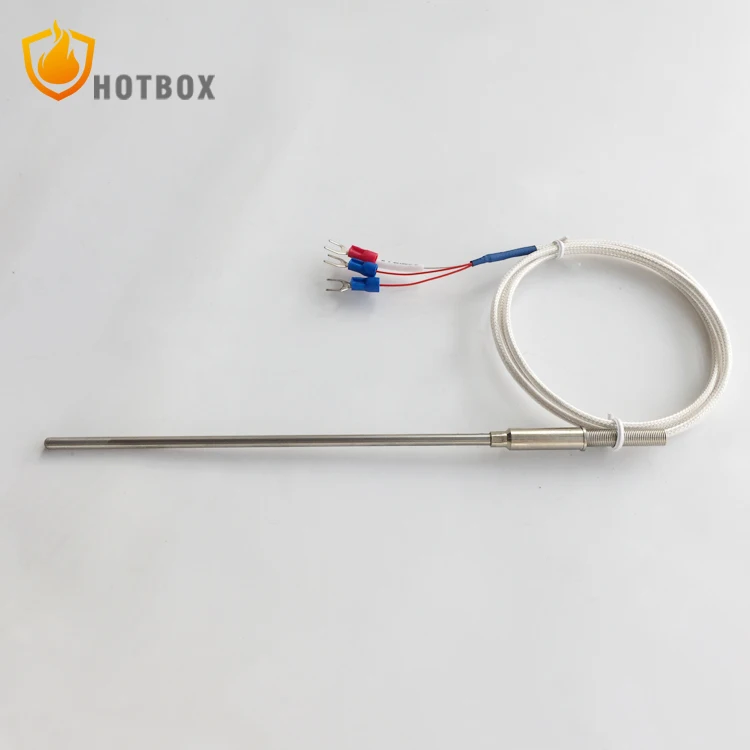 
Customized Temperature Probes 4 * 150mm tube heat resistance thermocouple temperature sensor PT100 