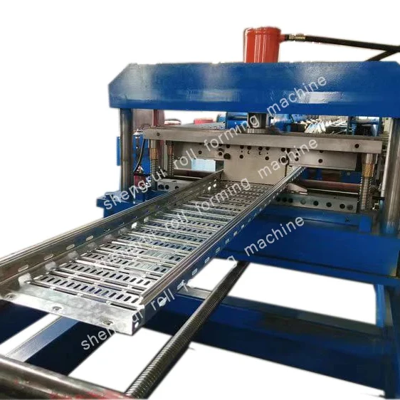 Hot Dip Galvanized Cable Tray Punching Machine Automatic Width Change 100mm -600mm C Channel Cable Tray Roll Forming Machine