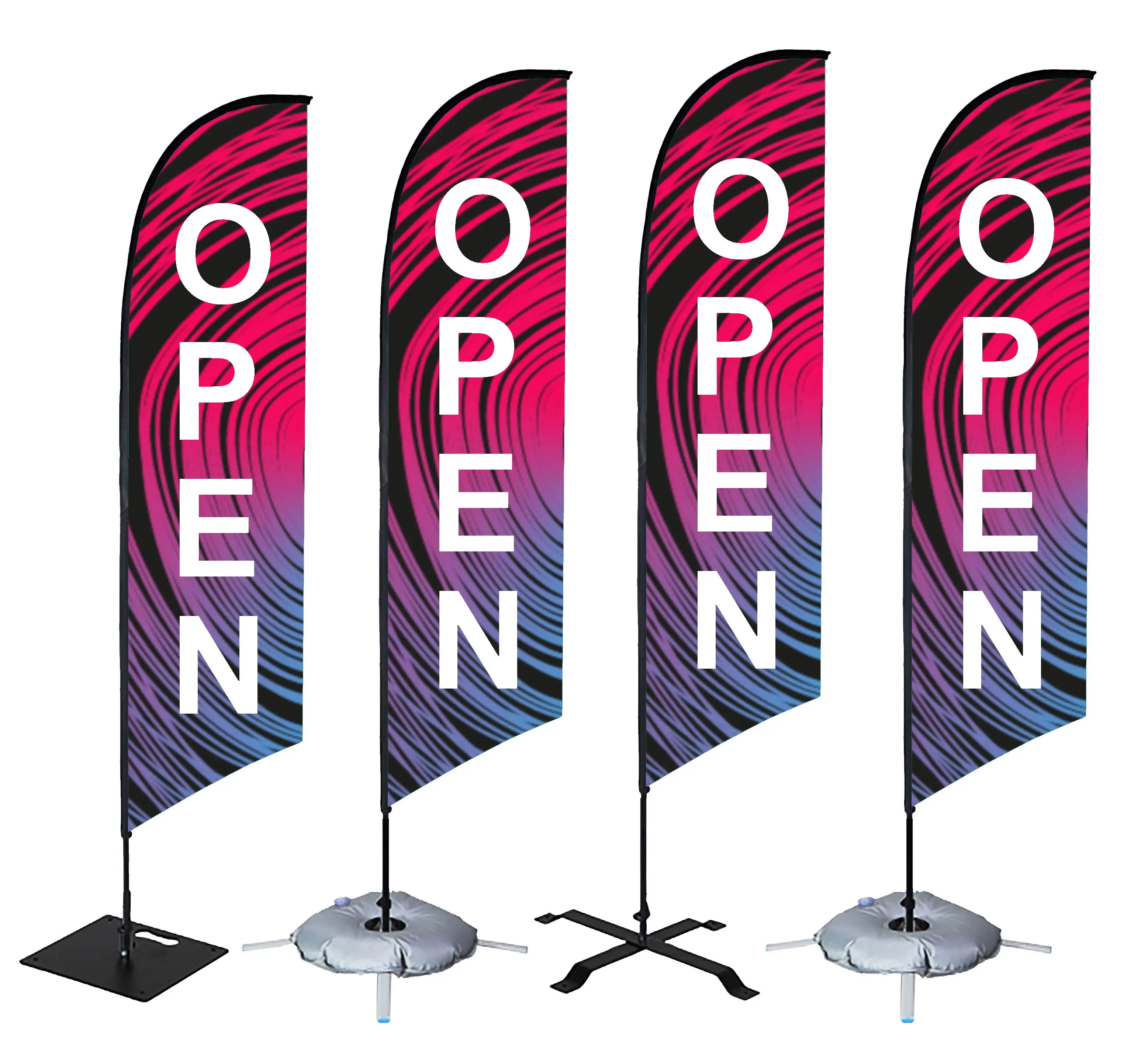 wholesale advertising banners and flags/double sided campaigns promote flag with custom logo printing