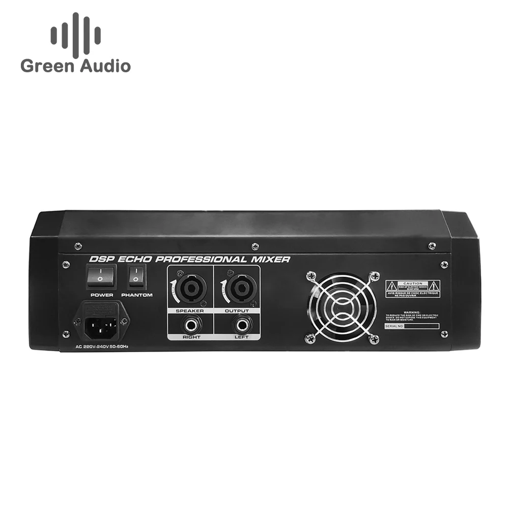 GAX-ED6 Professional 6 channel Audio Power amplifier mixer 7-band Equalization Mixing With USB Switch For Karaoke Stage KTV