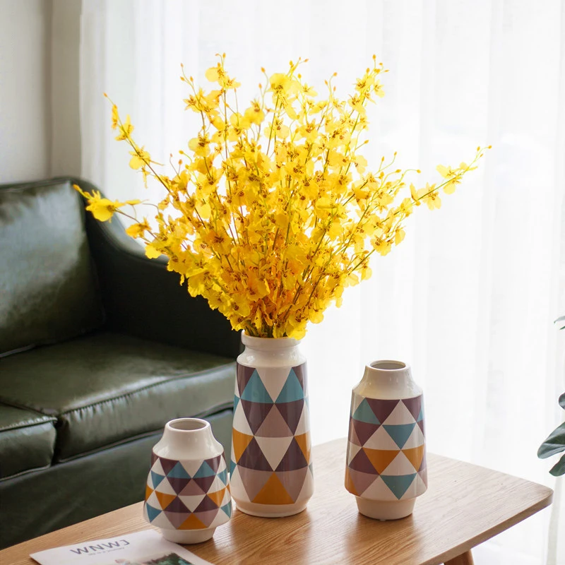 Wholesale Yellow Artificial Flowers Artificial Orchid Flower Decorative Flowers