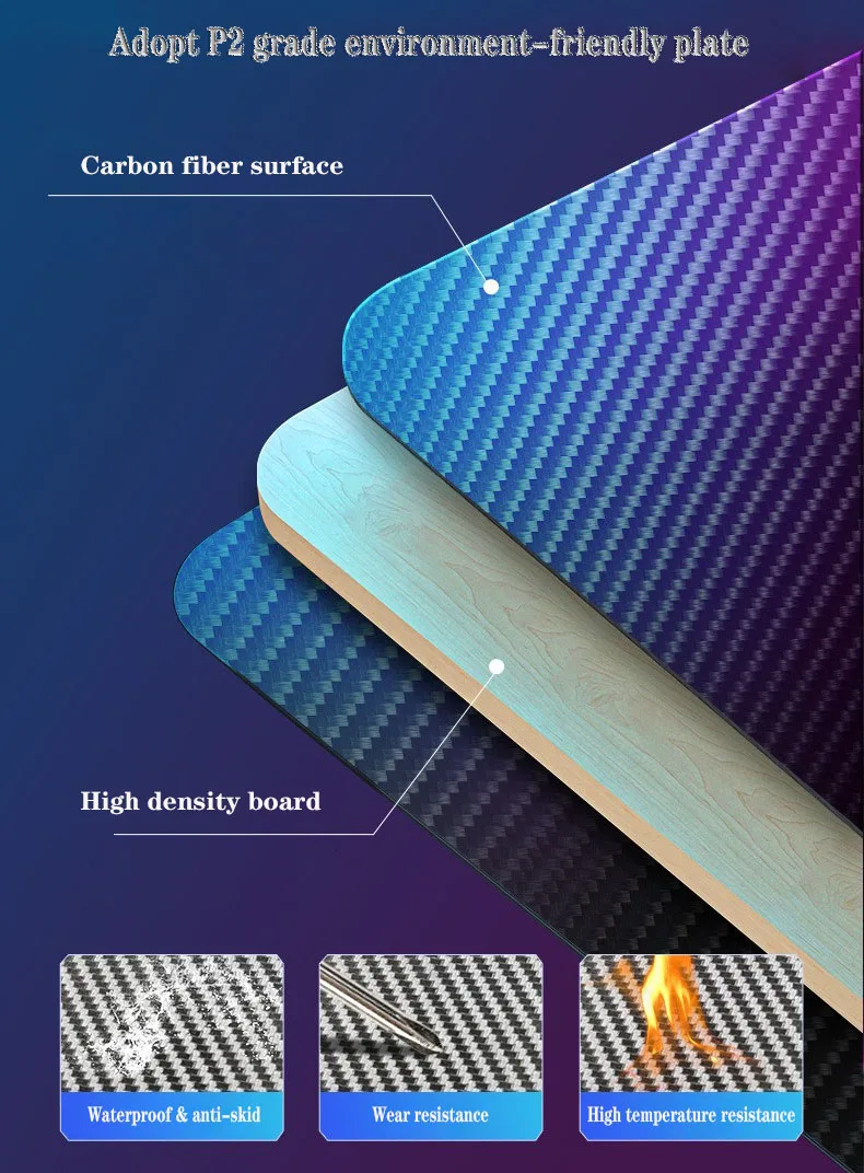 Wholesale Gaming PC Desk Computer Racing Table With RGB Led Lights Gaming Table For Gamer