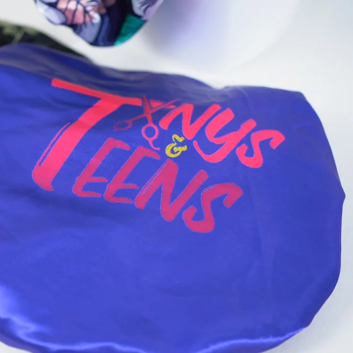 long braid kids mommy and me baby bonnet custom logo en designer silk satin hair bonnet sleep cap women and satin hair wraps