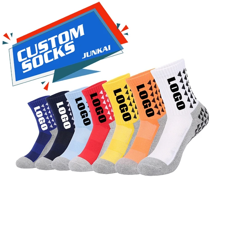 Wholesale Breathable Anti Slip Soccer Socks Sports Wear Custom Design Non-Slip Football Grip Socks