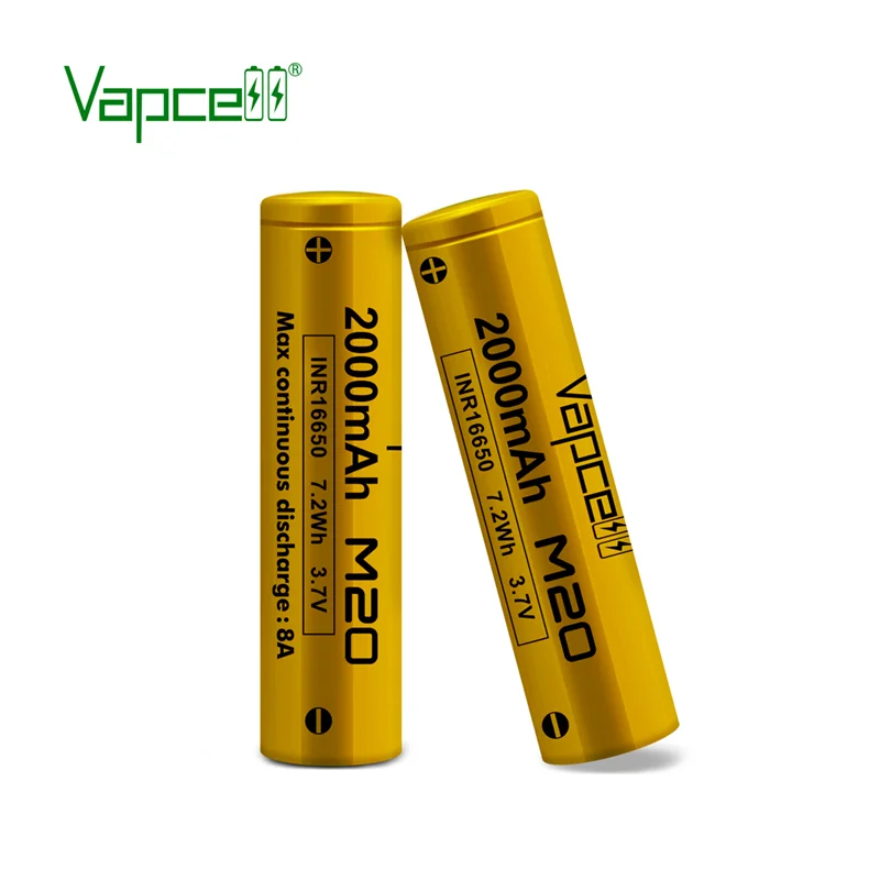 Vapcell 16650 M20 2000 мАч 8A 3 7 В литий-ионная аккумуляторная батарея горячая Распродажа электронные сигареты электрические игрушки лодки бытовая техника
