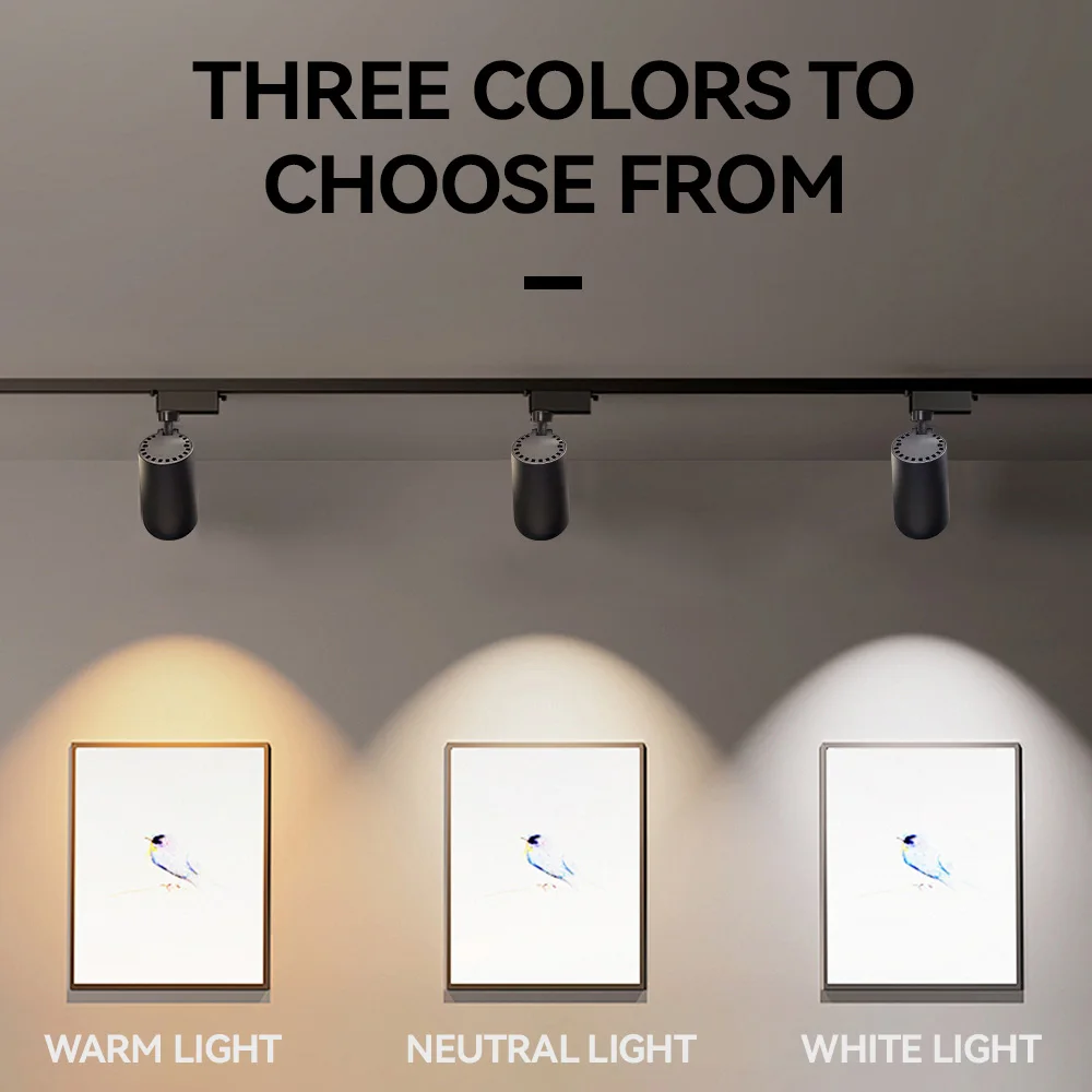Dingdian LED modern comercial lighting focus lamp retail spotlights linear track light rail COB 30W led track light for indoor