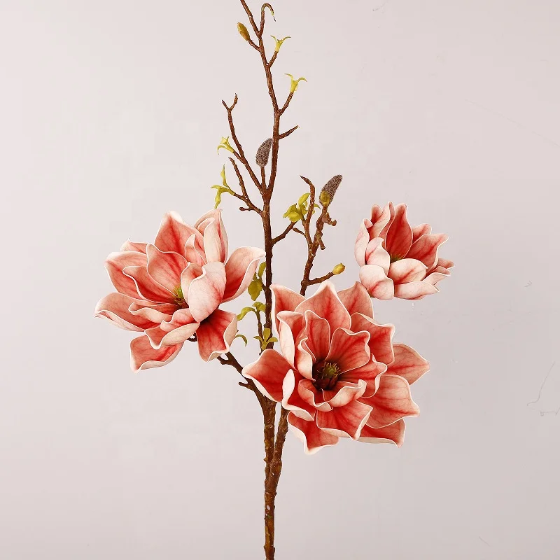 CDK 2025 Real Touch High Quality 108cm Artificial Magnolia Flower for Wedding Event Party Decoration
