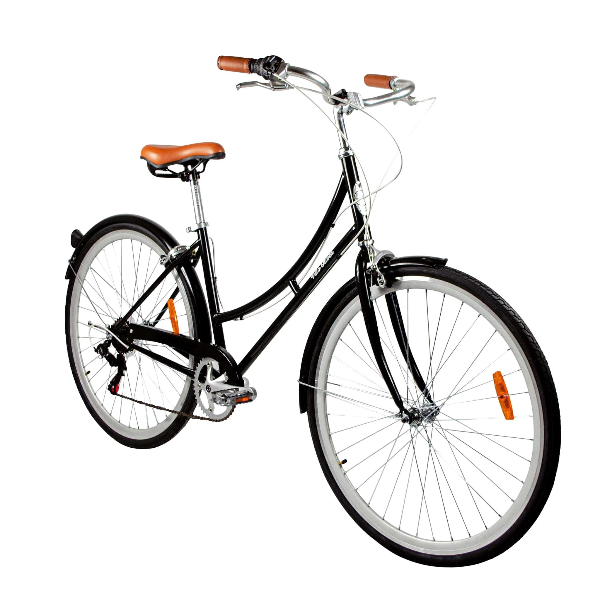 Sport Bike for Adult Youth Men Women, 700C Inch Wheels, 7-Speed Twist Shifters, city riding rear cargo rack hybrid  bicycle