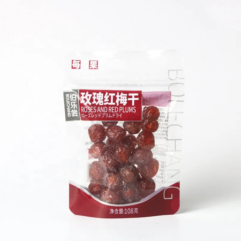 Оптовая продажа 108 г различных вкусов сушеные фруктовые закуски сливы новые продукты традиционное ремесленное производство розового чернослива сушеная слива красная