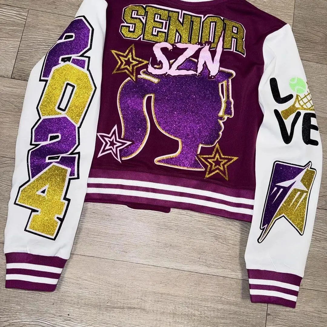 DCY University Jacket For Custom Women Baseball Jackets,Women Custom Letterman Jackets,Wholesale Blank Womens Varsity Jackets