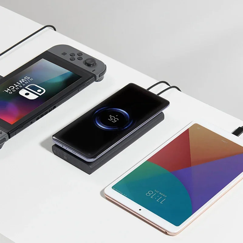 Mijia 10000mAh WPB15PDZM  Powerbank 10000 Qi Fast Wireless Charger Portable Spare Poverbank