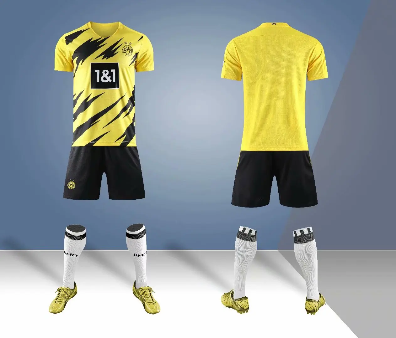 dortmund soccer jersey Borussia 21 22 fourth 4th 2021 2022 home football shirt HAALAND REUS SANCHO men uniform+ kids kit