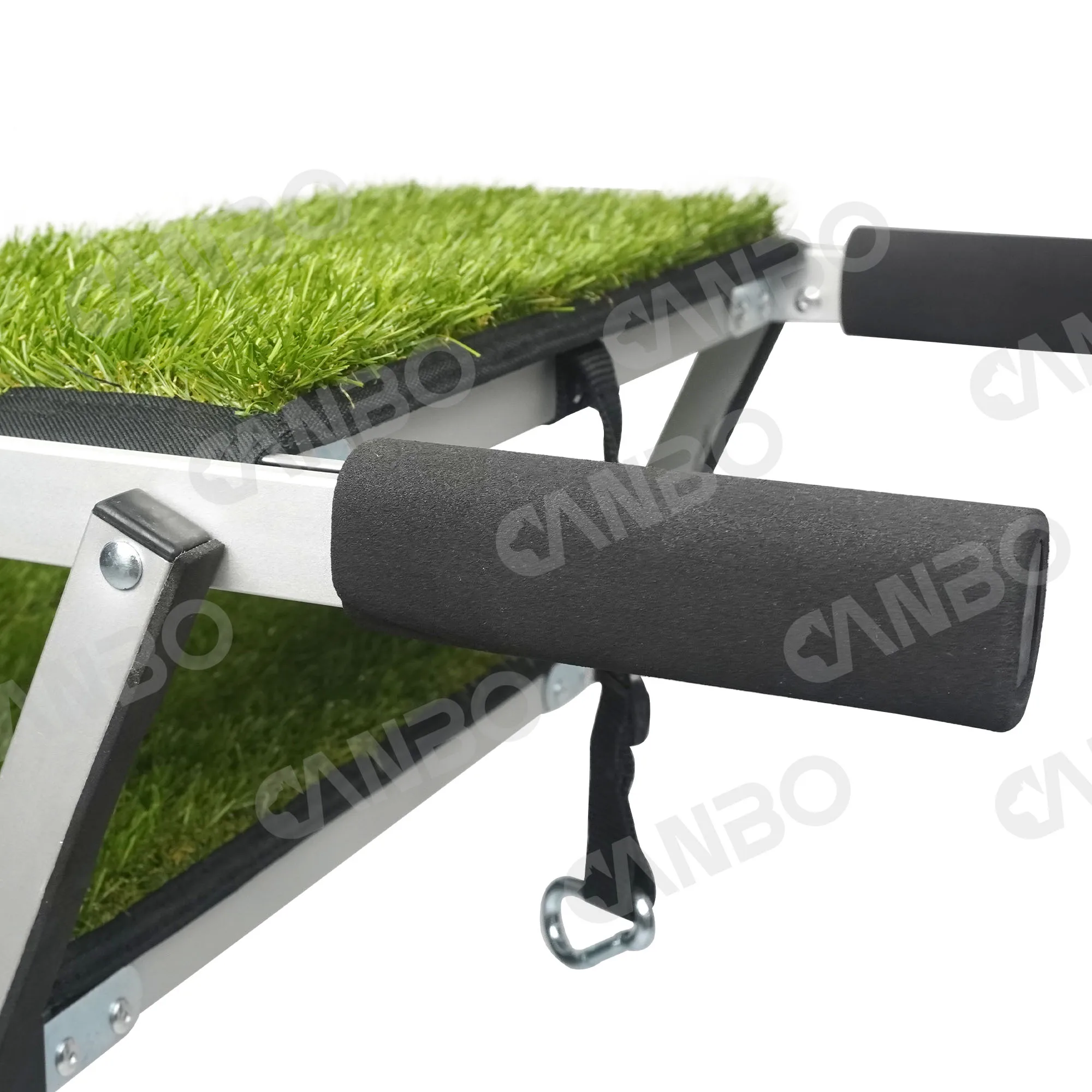 CANBO NEW dog car stairs with artificial turf foldable dog ramp portable pet camping stairs