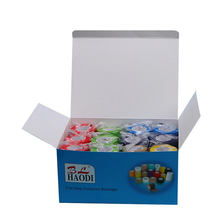 Custom Packaging Sports Protection Climbing Self-Cohesive Elastic Athletic Bandage