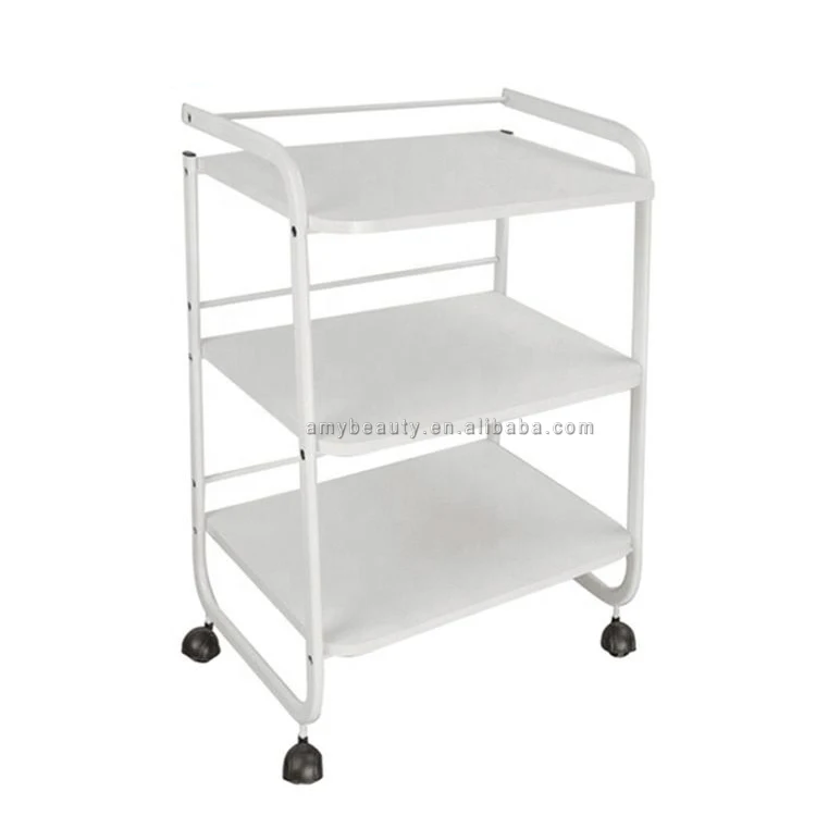 multi functional cart metal trolley 3 layer With Rotatable Wheels