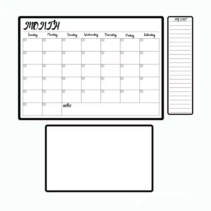 2025 wholesale price magnetic monthly calendars Weekly Calendar Board Custom Magnets Fridge Planner