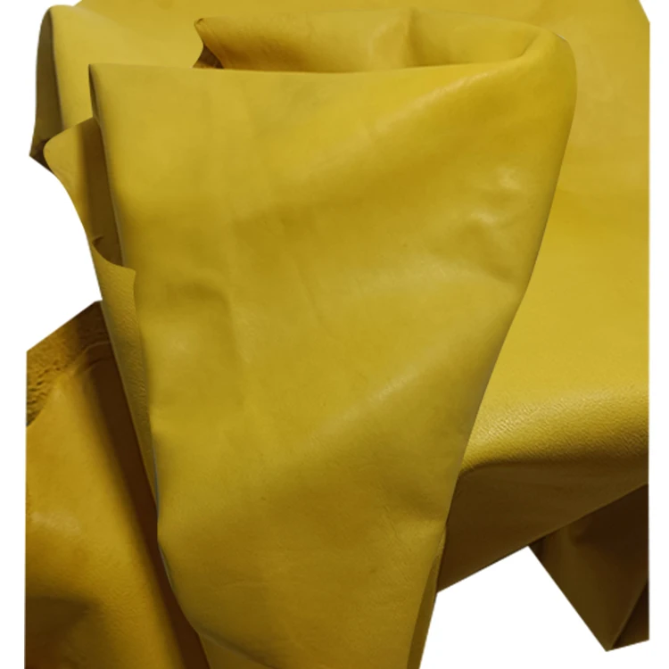 China Manufacturer natural soft genuine golden color sheepskin leather material for gloves