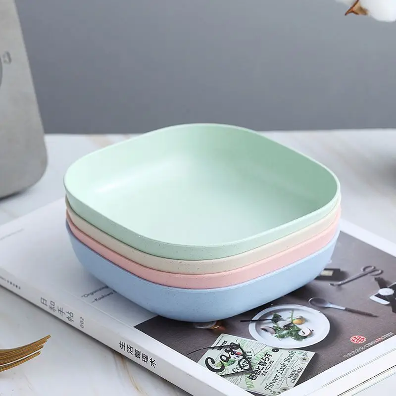 Multipurpose hot sale new design 13cm deep square dish spit bone home small dinner plate set salad bowl