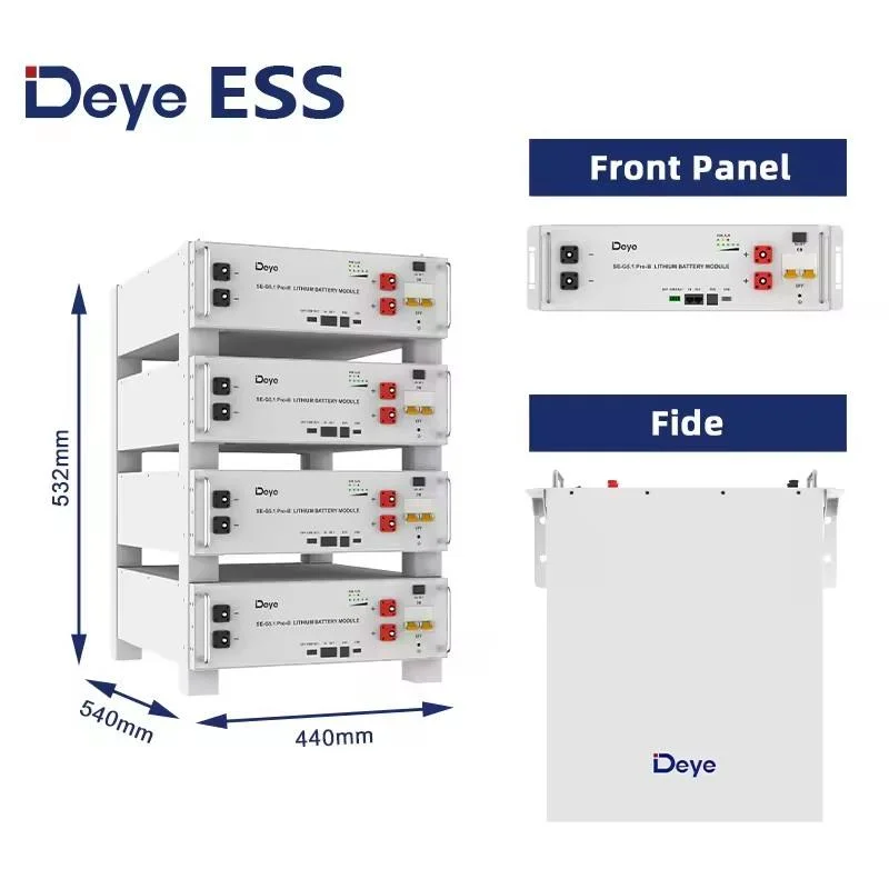 Литиевые батареи Deye Lon Se-g5.1pro-b Lifepo4 Lit Ge-f60-50kw Hybrid M. Rw-m5.3 Kwh (51 2 v 80a 5 32 Kwh)