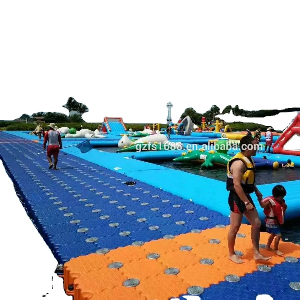 50*50*40 см одиночный пластиковый куб для аквапарка плавающий док-мост с большим количеством запасов