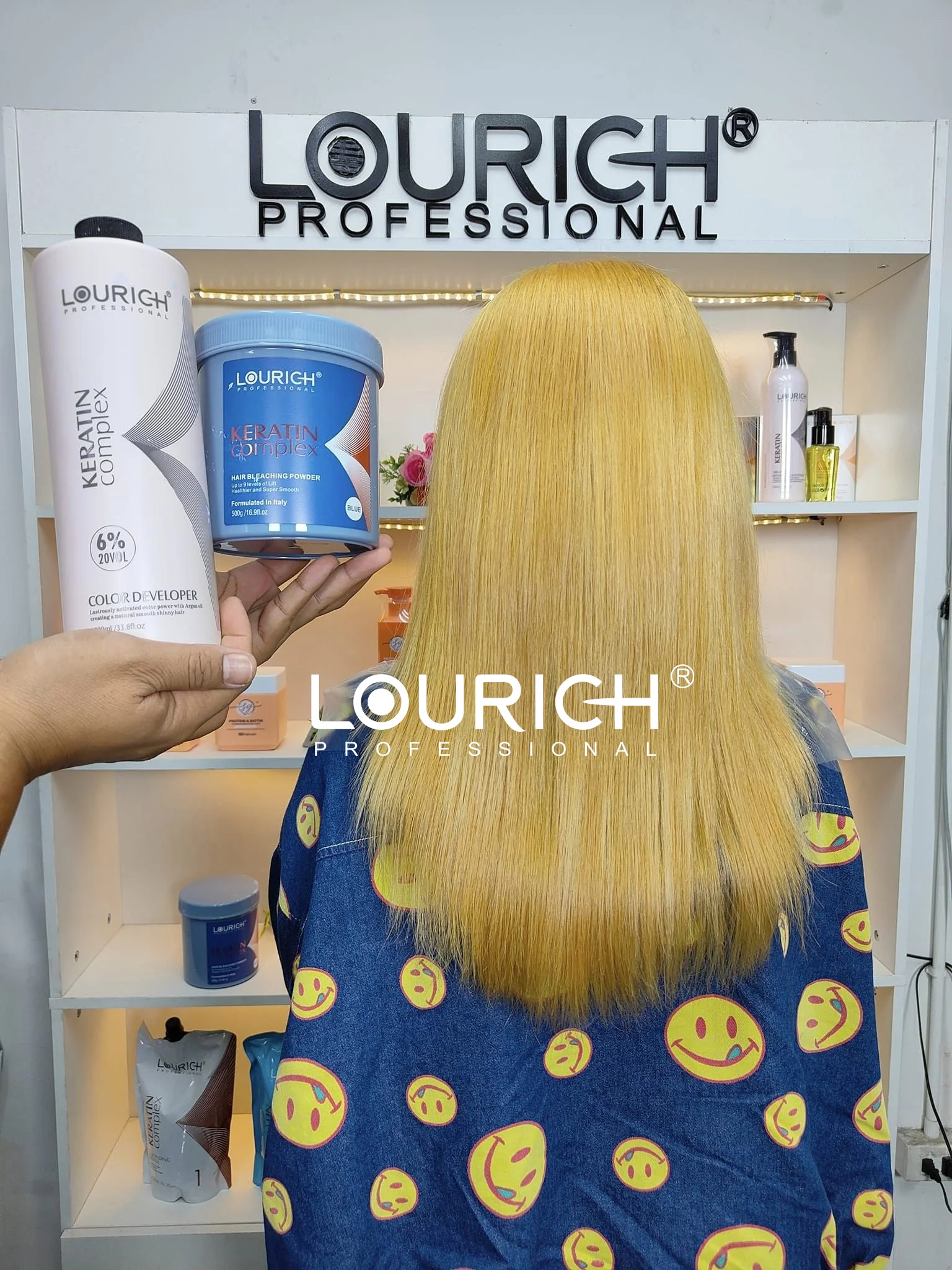 Wholesale Wig Bleaching Powder Permanent Hair Lightener Level 9 hydrogen peroxide and bleach powder Kit for wigs