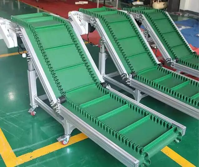 Powered sidewall belt conveyor, Z type inclined belt conveyor system