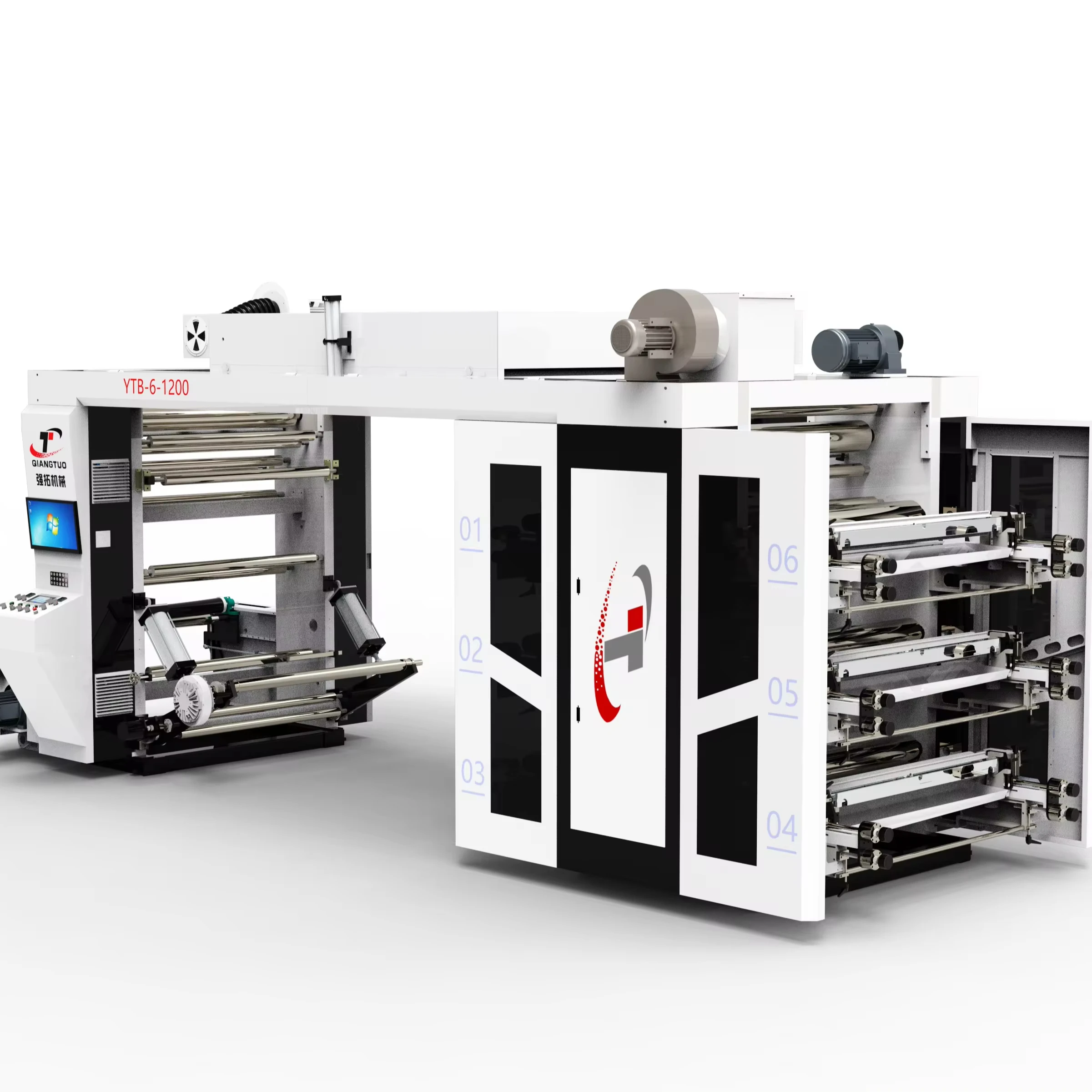 QIANGUO Economical central drum flexo printing machine for paper cup/CI flexo printing machine