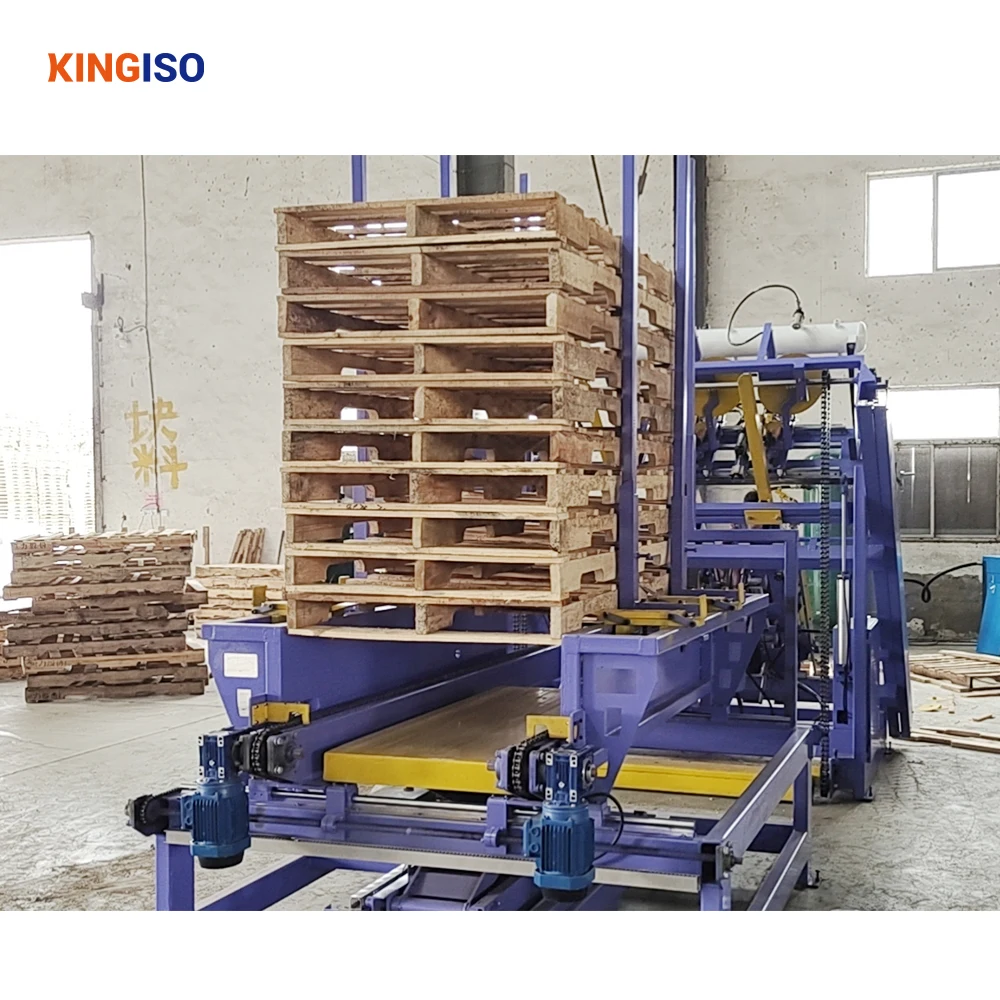 KINGISO Stringer Pallet Assemble Machine Euro Automatic Wooden Pallet Making Machine
