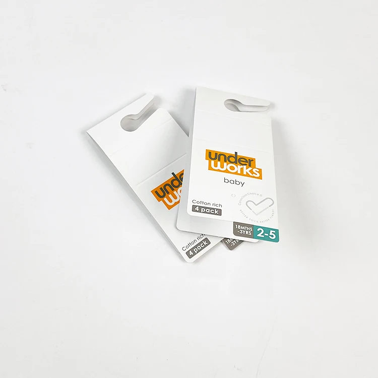 Retail Tags Packaging Design Custom Cardboard Header Card Printing Bag Toppers
