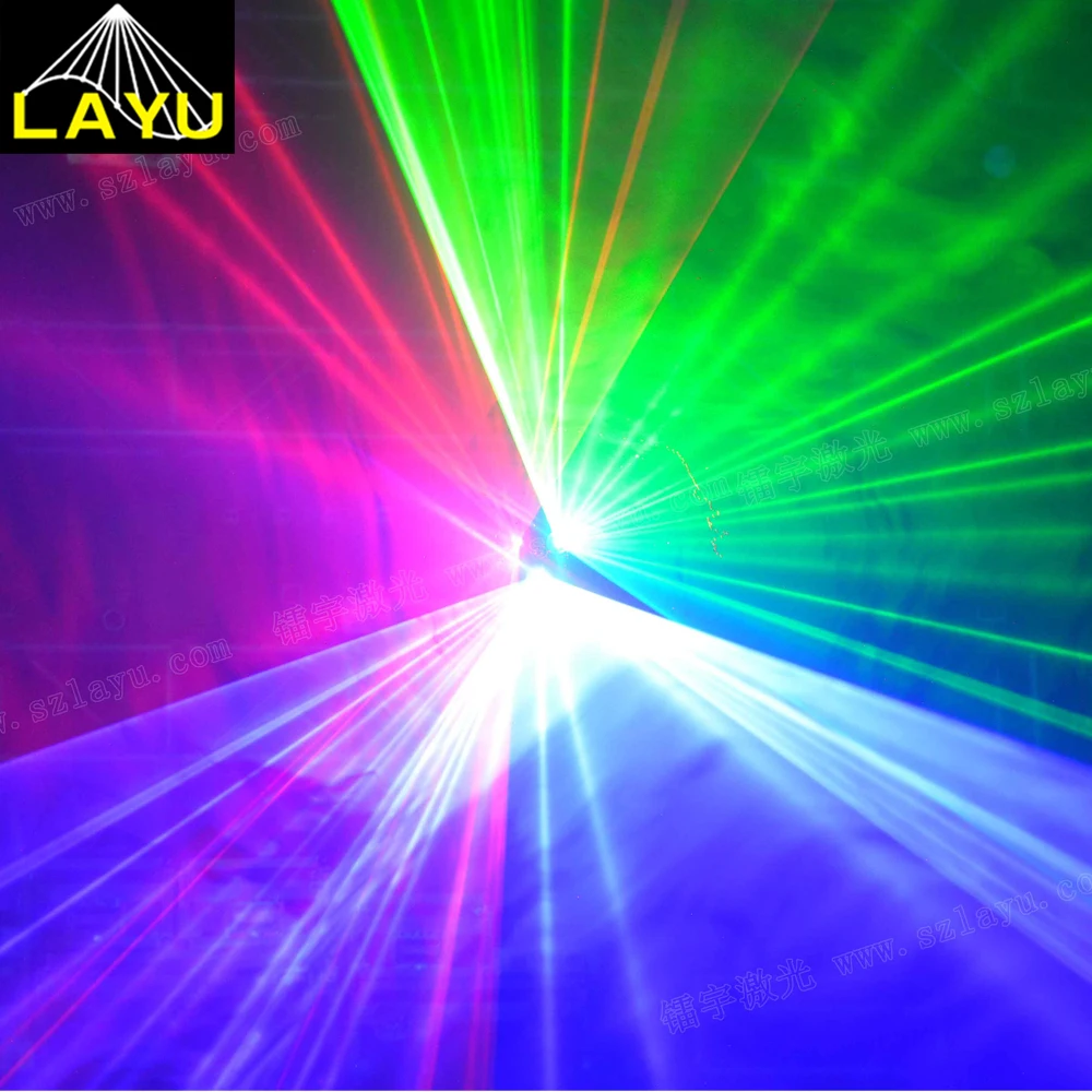 dj laser show system LAYU D750RGB 3 head christmas disco KTV party RGB laser light