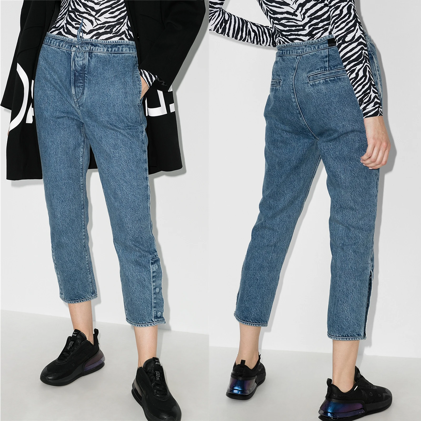Customized Available Wholesale from China High Quality Hot Sale Fast Delivery Women Blue Jeans Trousers